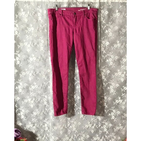 Gap 1969 Always Skinny Pink Jeans Size 10R/30 Twee Zoey Deschanel - Picture 1 of 4